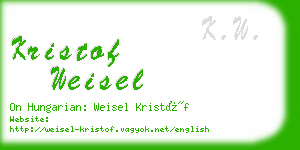 kristof weisel business card